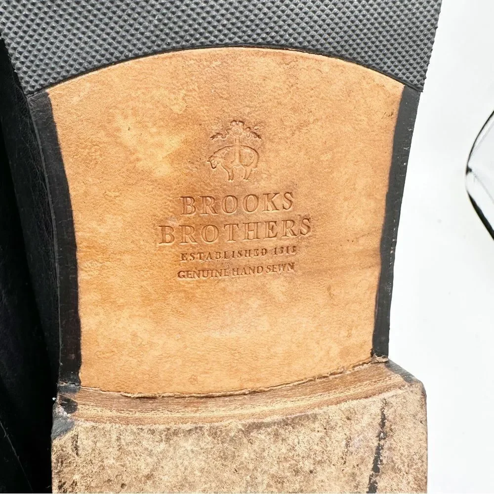 Brooks‎ Brothers x Allen Edmonds Black Leather Penny Loafers 10.5 D